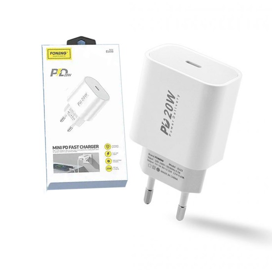 Charger Foneng EU39 Type-C Input PD 20W White